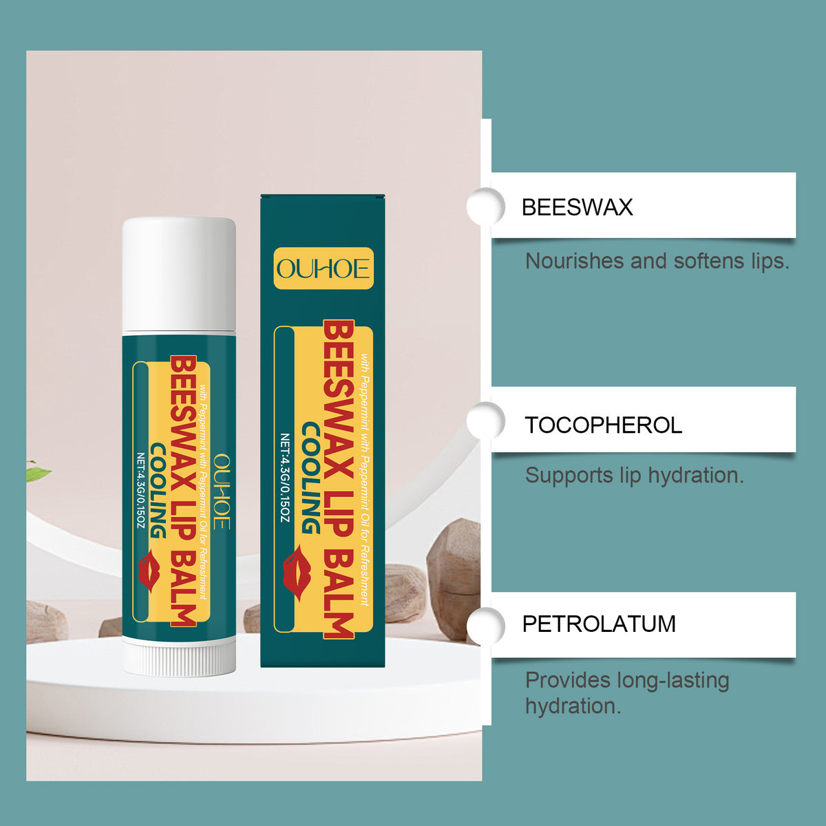Hydrating Lip Balm - 4.3g Moisturizing & Plumping