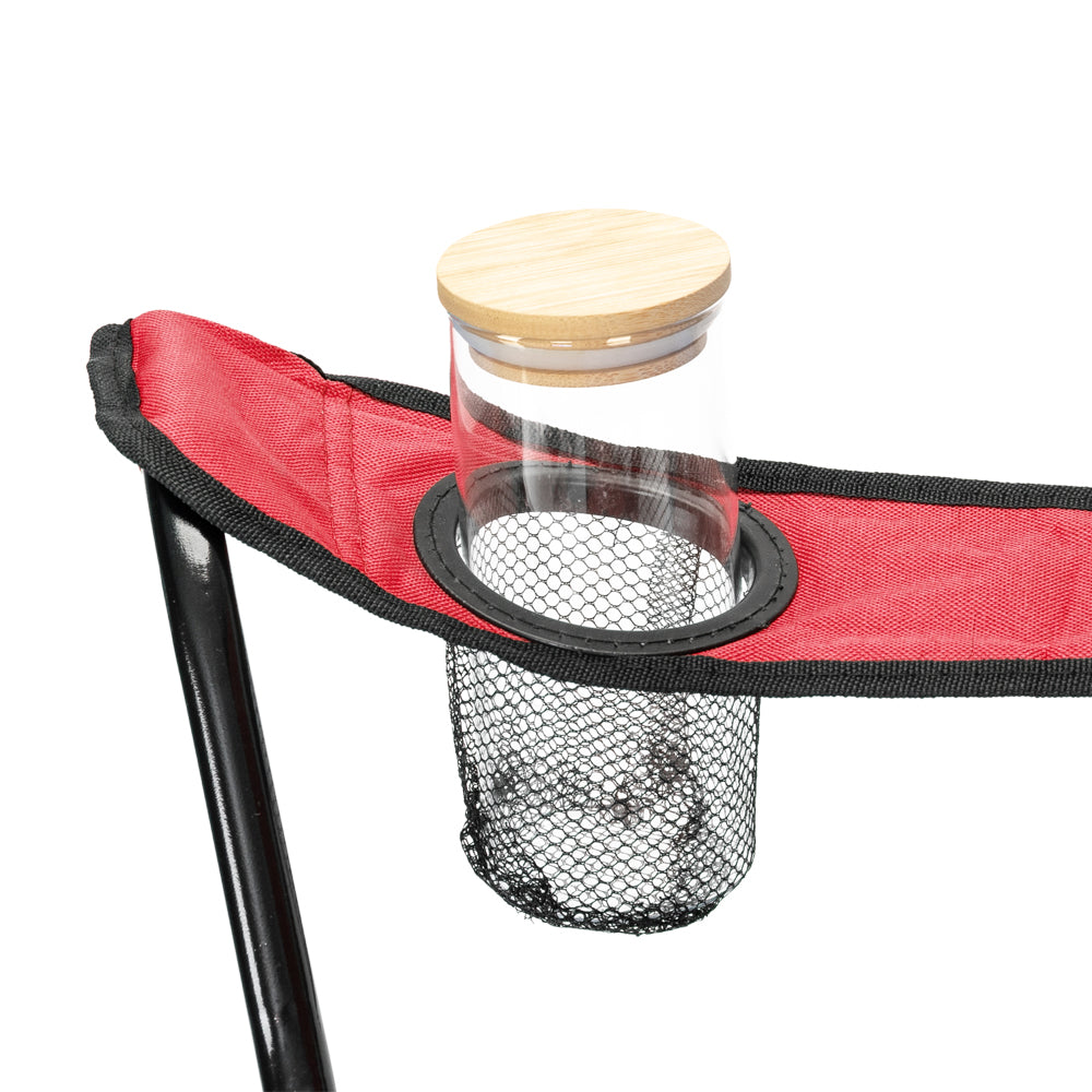 Portable Camping Chair - Red Oxford Cloth with Black Frame