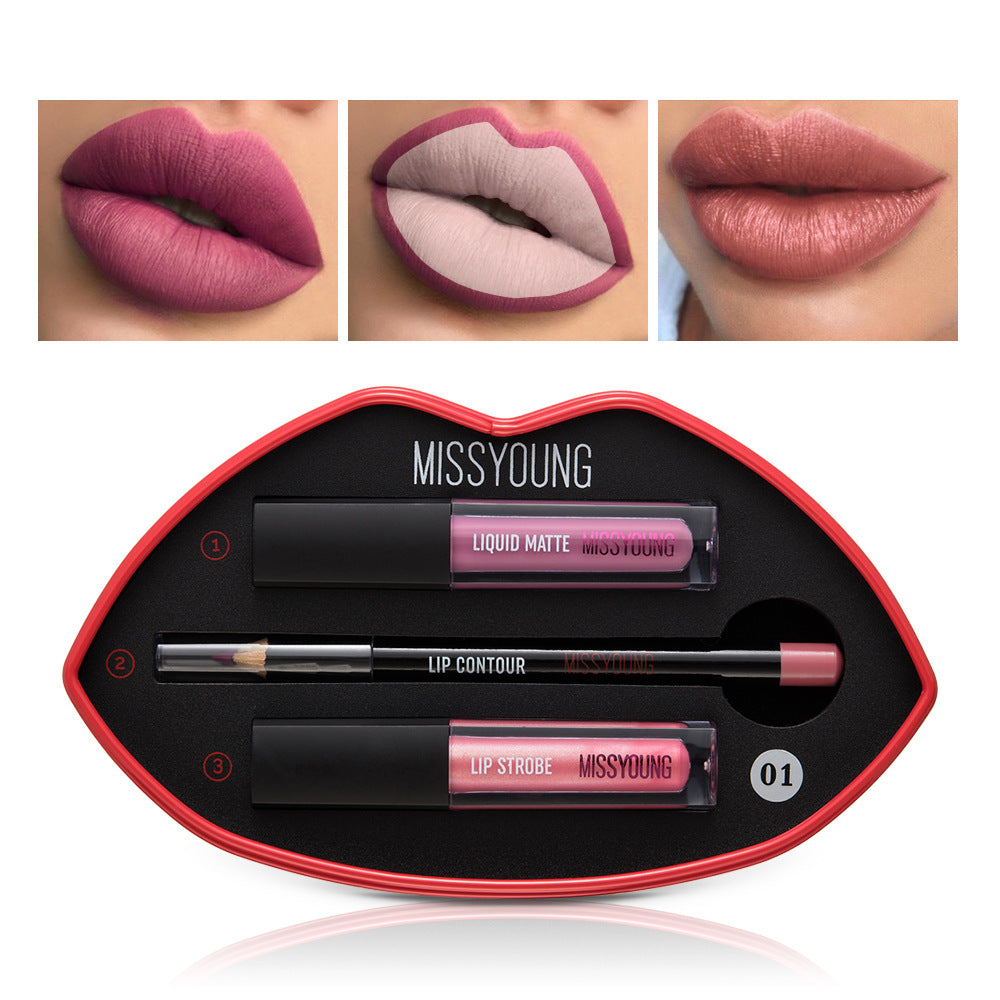 Matte Lipstick with Pearl Gloss Finish - Multiple Styles, 3-Year Shelf Life
