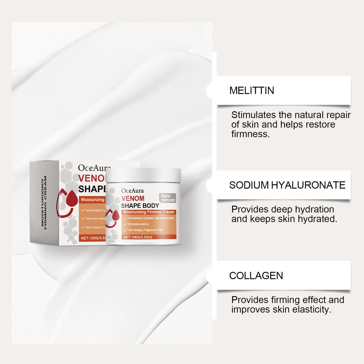 Lightweight Skin Nourishing Moisturizing Tighten Daily Body Neck Cream