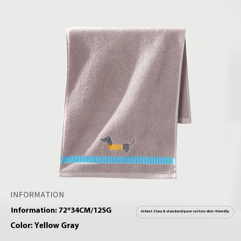 Pure Cotton Cartoon Face Hand Towel Water Absorption Soft Bathroom Cloth