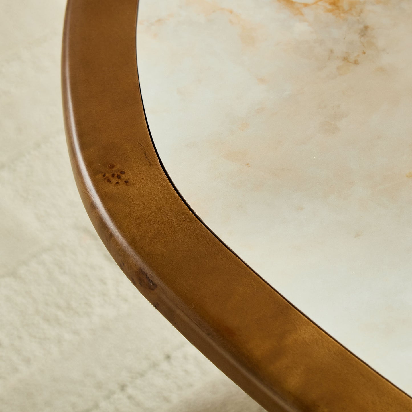 Irregular Coffee Table Set - 2 Piece Walnut MDF & Sintered Stone