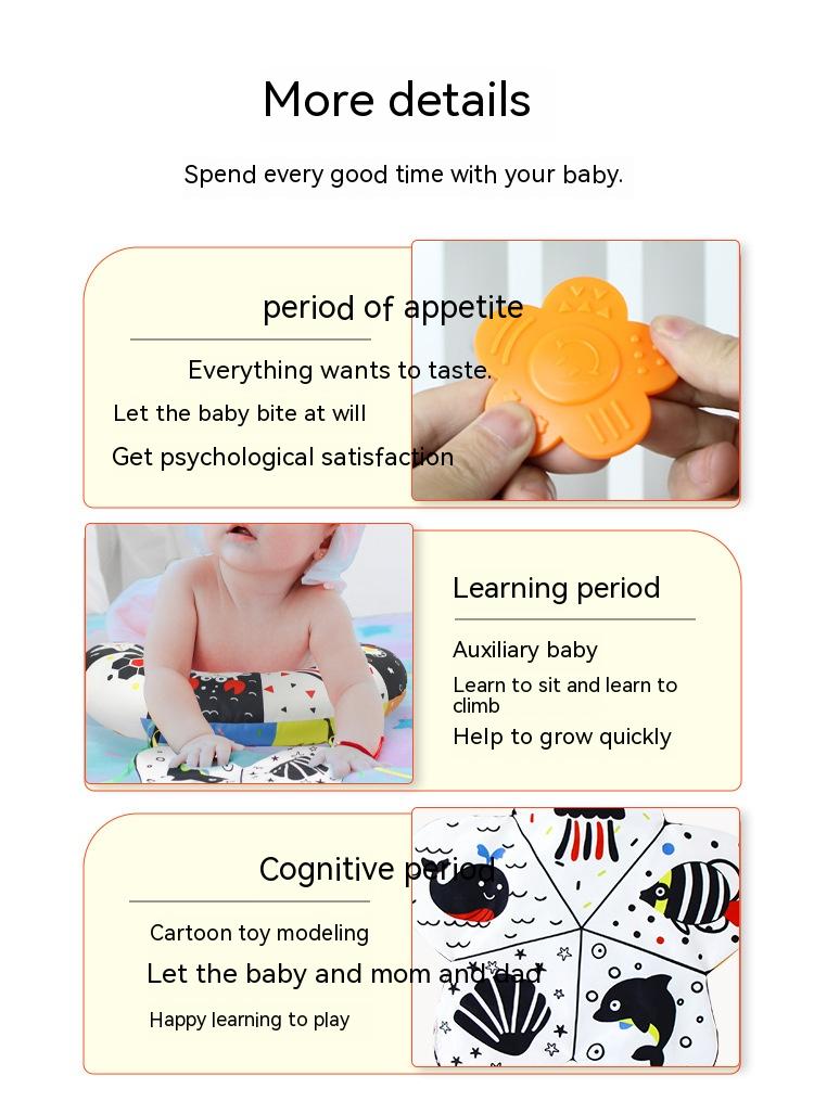 Baby U-Shaped Learning Pillow for Infants - Soft Polyester Fiber Support