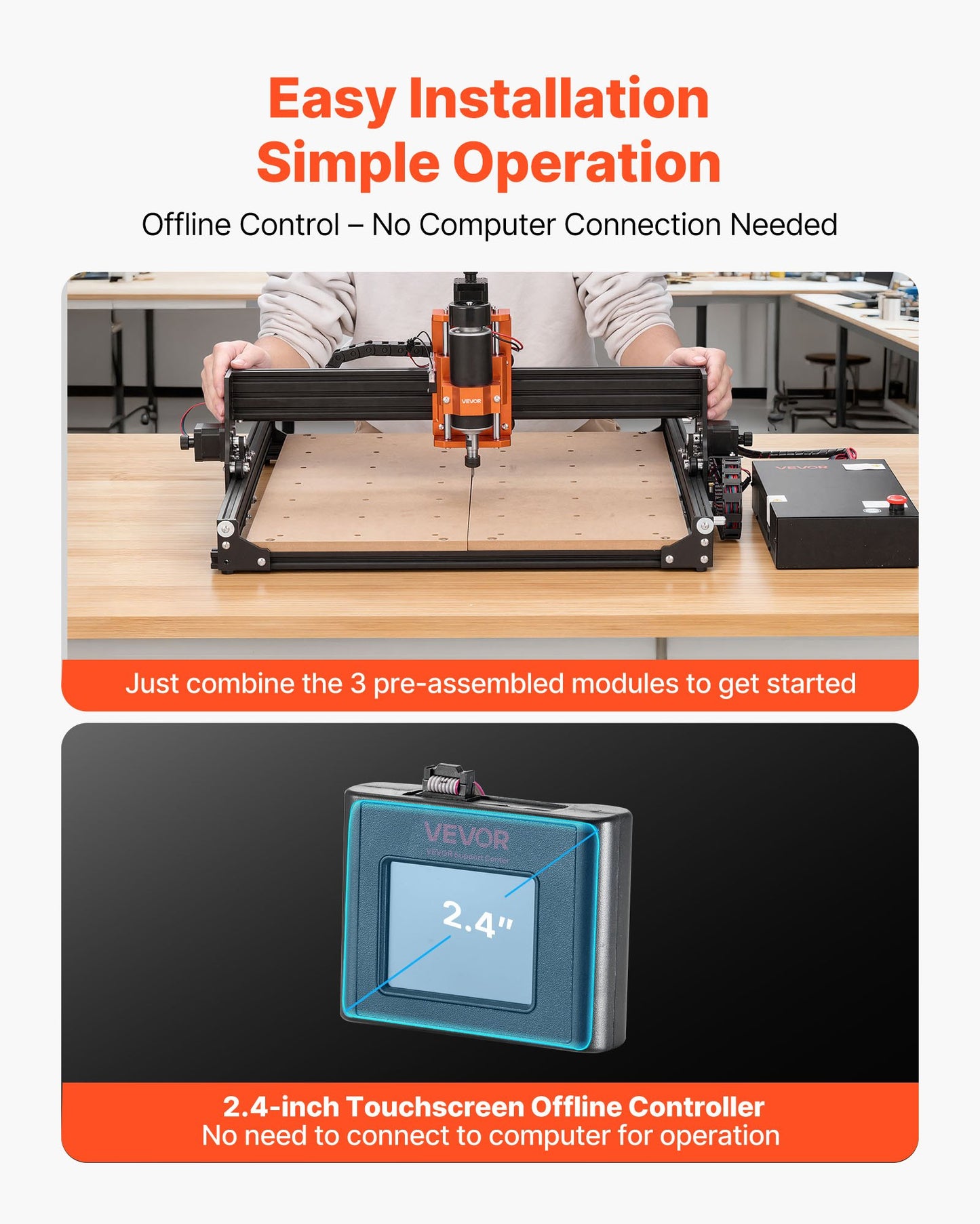 CNC Router Machine 300W Spindle 3-Axis Wood Engraving & Cutting Machine