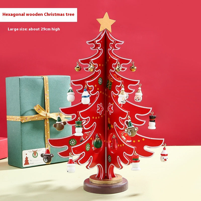 Mini 3D Wooden Christmas Tree Decorations - DIY Holiday Home Decor