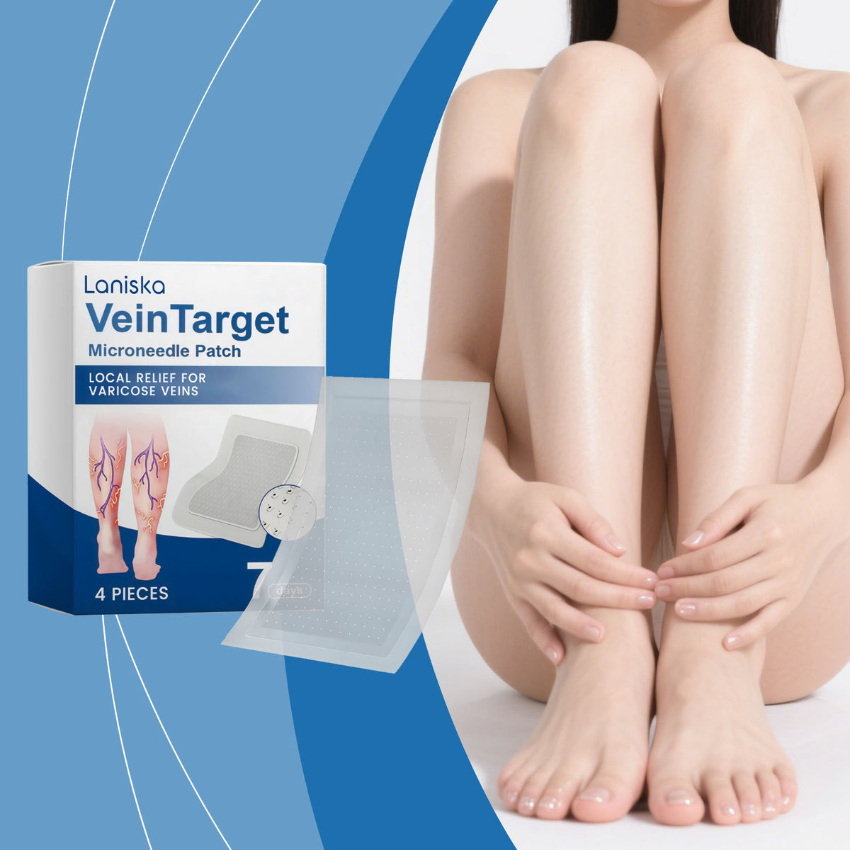 Leg Care Patches - Moisturizing Body Care Set, 4 Pieces