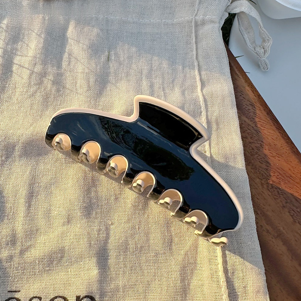 Large Hair Clip for Women - Vintage Acetate, Handmade