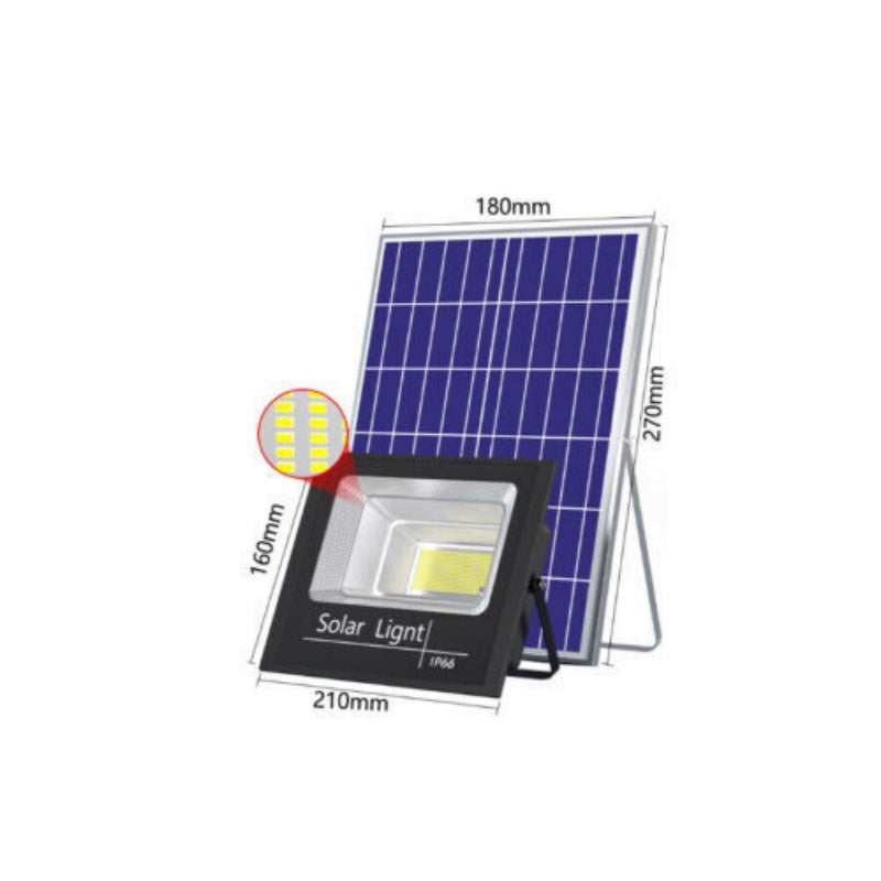3200 Sq Ft Solar Street Light Dusk to Dawn Flood Lamp with Remote Control