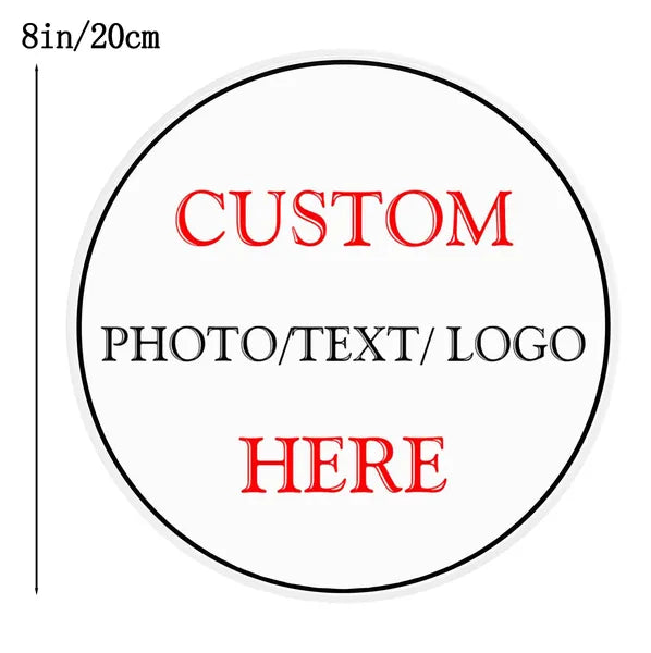 Personalized Metal Decorative Sign - Custom Round Tin Sign, 12" Diameter