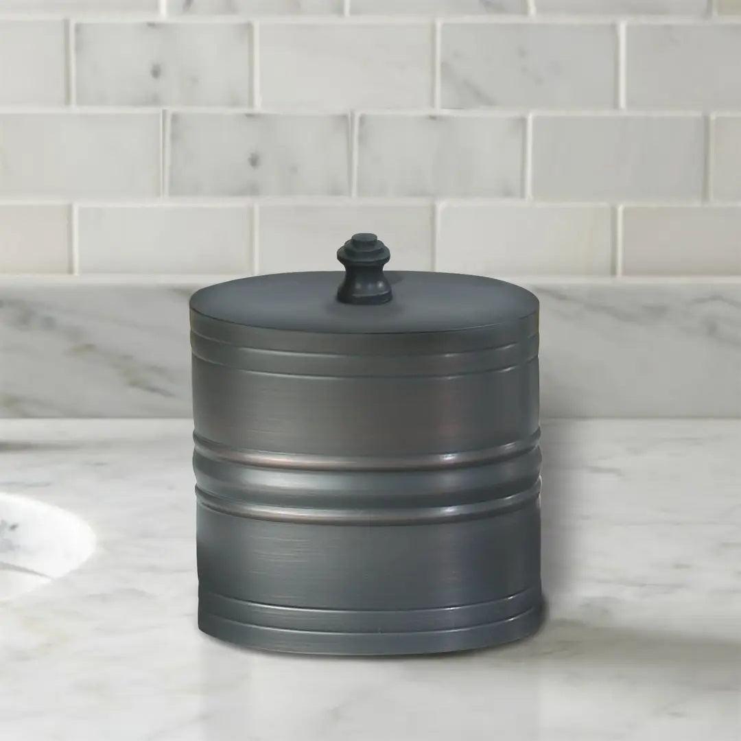 Stainless Steel Vanity Jar Stylish Storage For Cotton Swabs,Sponges &