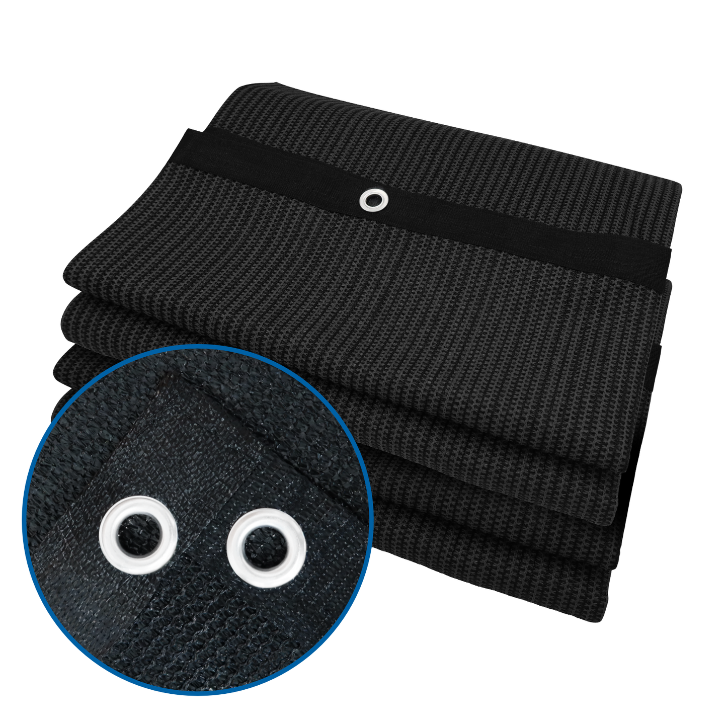 Outdoor Privacy Fence Screen 8x12ft HDPE Garden Privacy Barrier Black/Gray