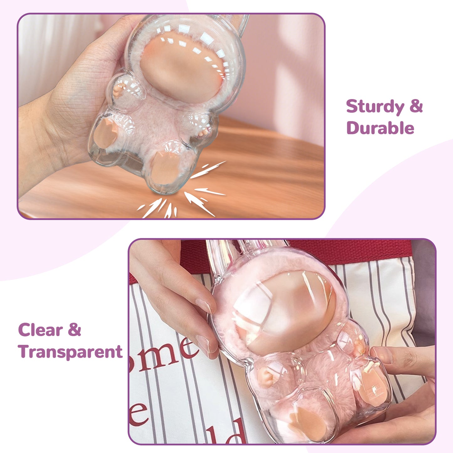 Clear Protective Case Cover for Doll Collectors - Portable Acrylic Holder
