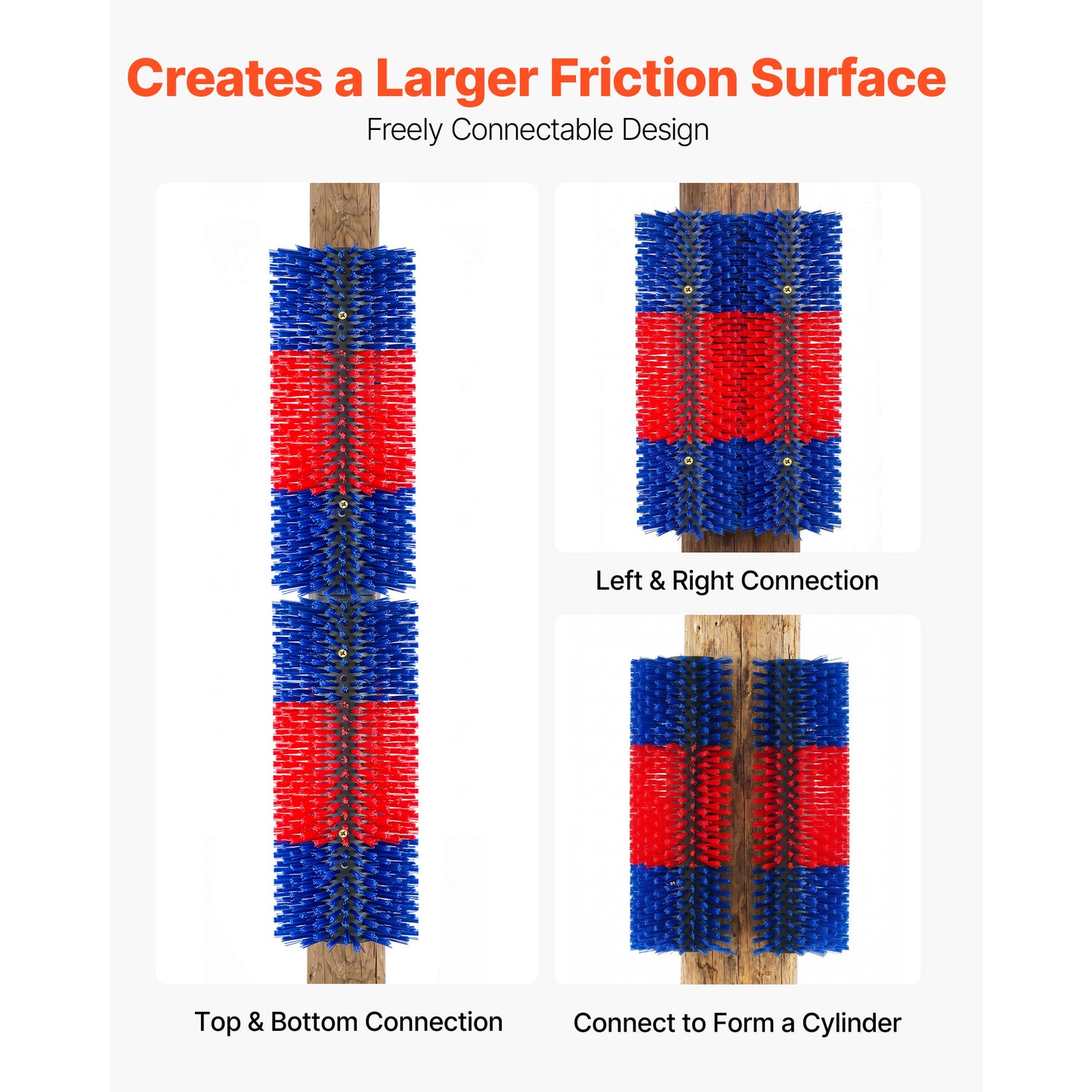Livestock Scratching Brush Set - 2PCS Cow and Goat Back-Itch Relief Grooming Tool