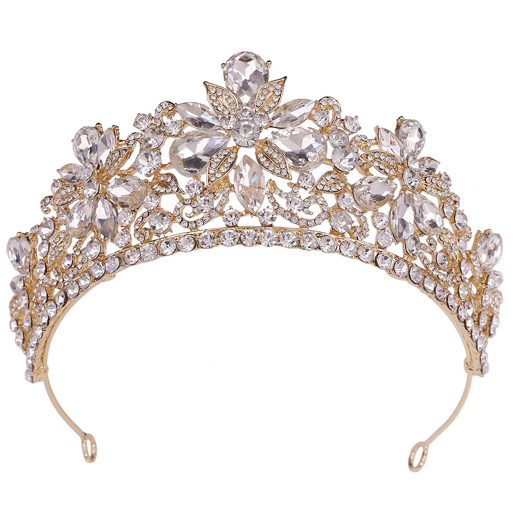 Rhinestone Crown Headband Hair Accessory - Multiple Colors