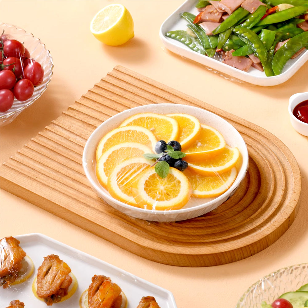 100pcs Reusable Elastic Plastic Bowl Covers - Food Storage Wrap