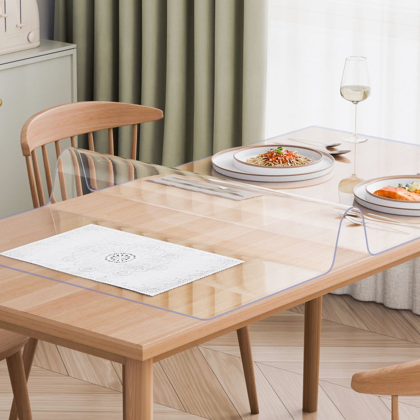 Clear PVC Table Protector 42x60 Inch - 2.0mm Thick