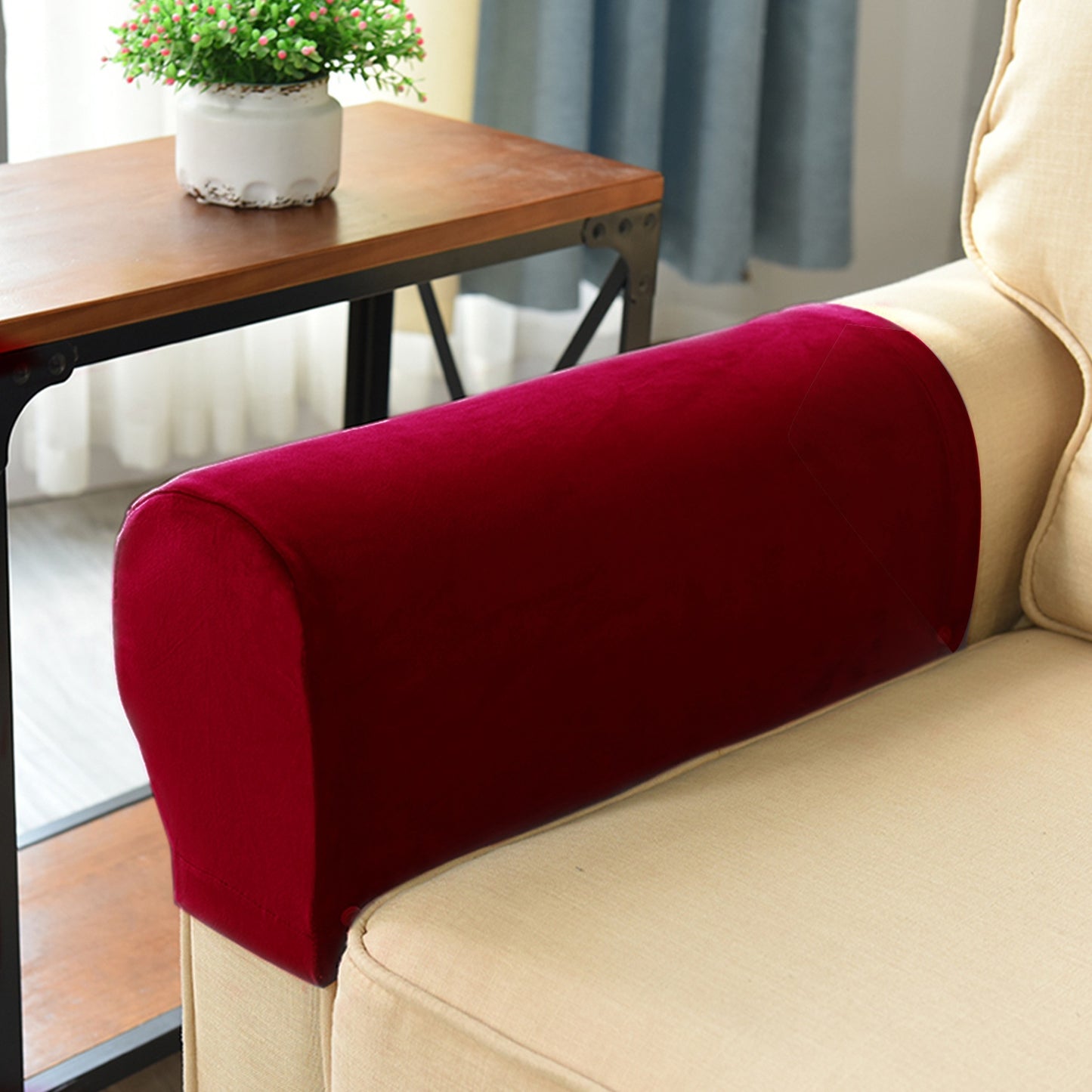 Velvet Sofa Hand Rail Cover 2-Piece All-Inclusive Protective Slipcover