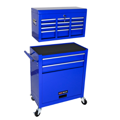 High Capacity Rolling Tool Chest with 8 Drawers and Lockable Storage