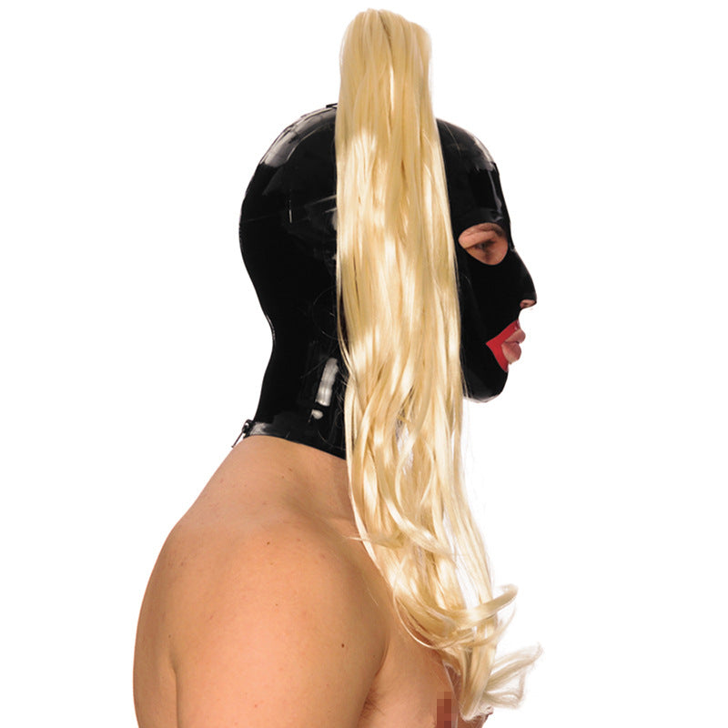 Glue-Free Latex Headgear for Head Thickening - Seamless & Zipperless Design