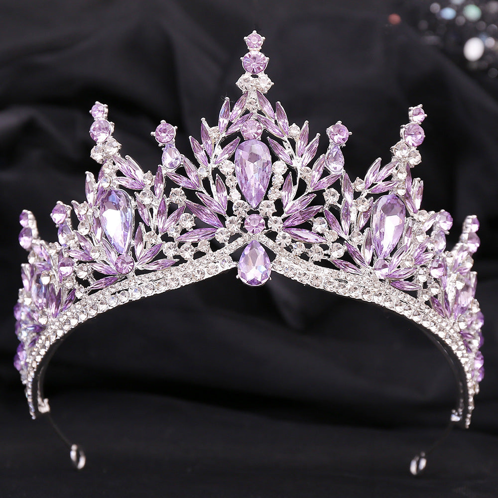 Bridal Crystal Leaf Crown Headdress