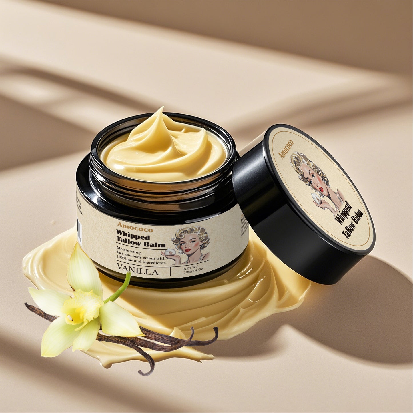 Whipped Tallow Balm - Natural Deep Hydration for Face, Body & Lips (360g)