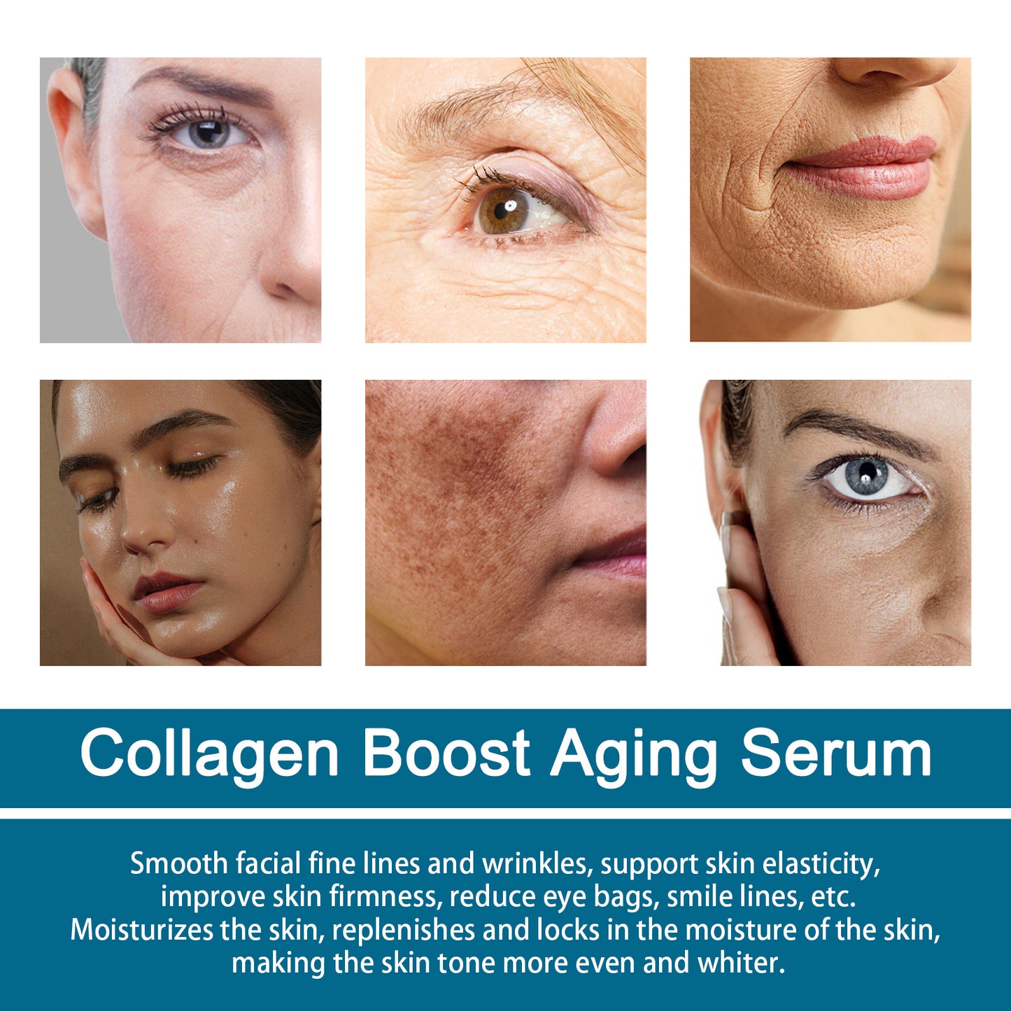 Collagen Firming Face Serum - Anti-Aging Hydrating Essence with Hyaluronic Acid