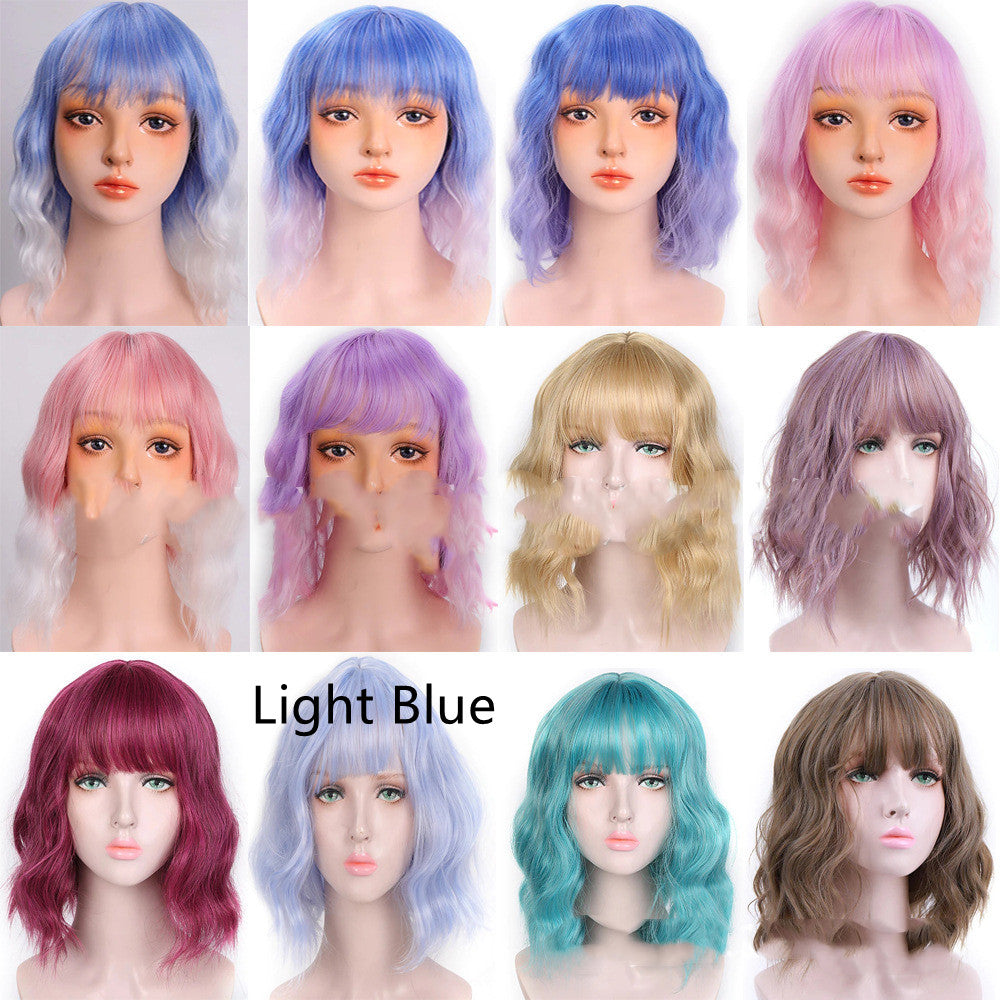 High Temperature Silk Hair Wrap - Curly Short Twist Headgear for Women