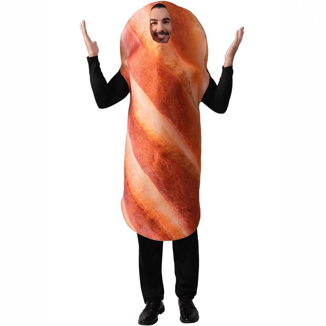 Funny Bread Halloween Costume for Adults Caramel Play Party Outfit