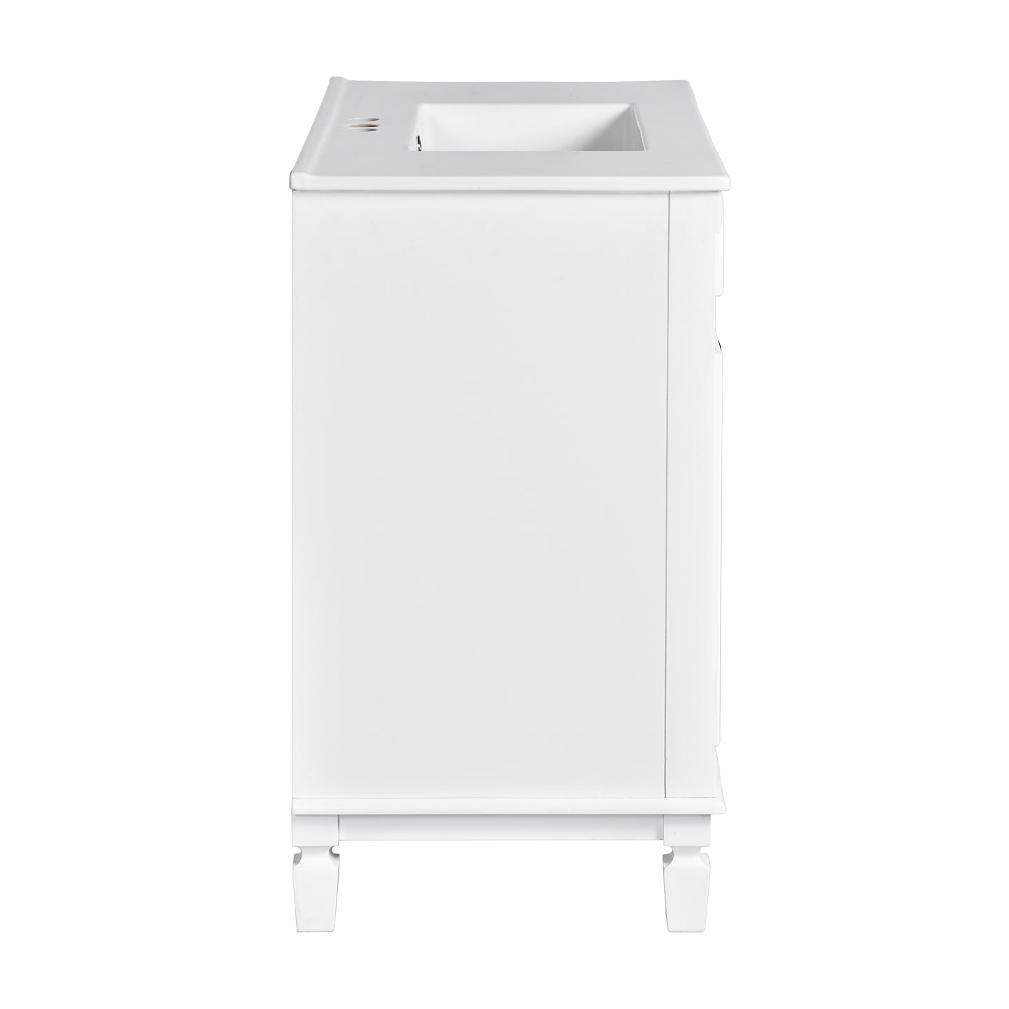 36-Inch Modern Bathroom Vanity with Sink & Storage Cabinet - White