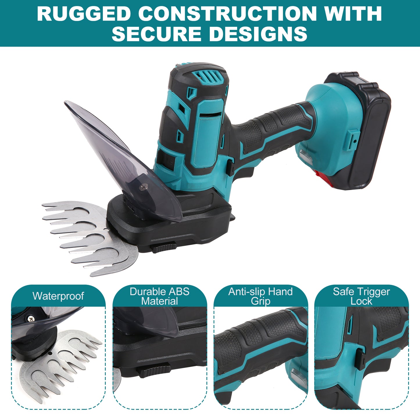 Cordless 20V Grass & Hedge Trimmer Combo - 2-in-1 Lawn Garden Tool