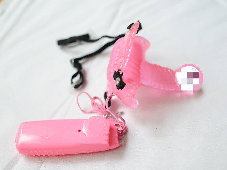 Adult Sex Toy Butterfly Simulation Flirting Belt Pink - Discreet Wearable Gadget