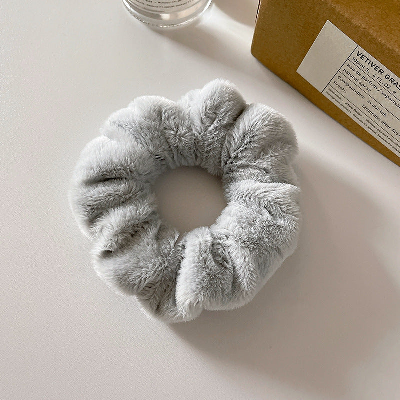 Cute Plush Elastic Hair Scrunchie - Soft Large Intestine Style Hair Band