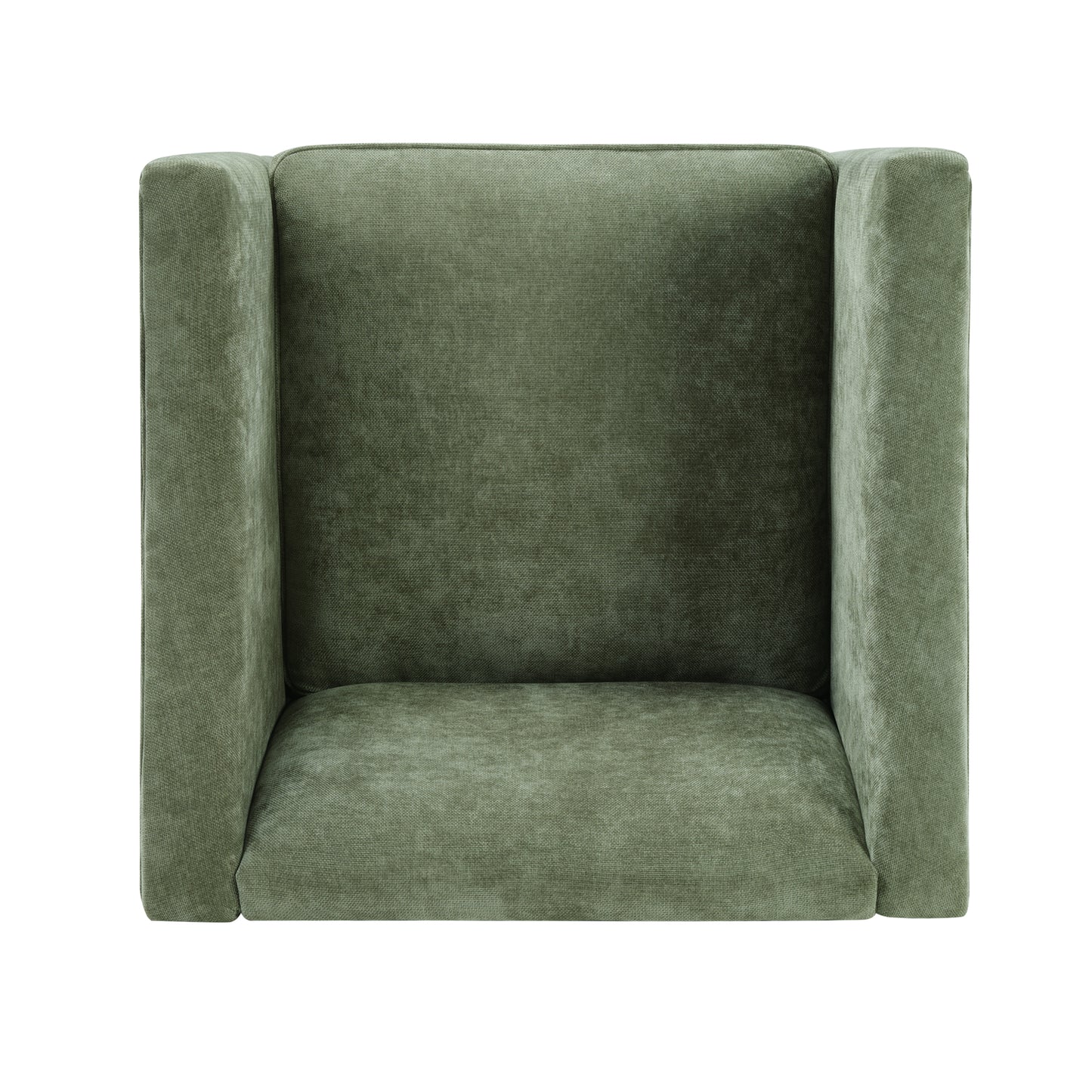 Modern Green Barrel Accent Chair - Upholstered Armchair for Living Room & Bedroom