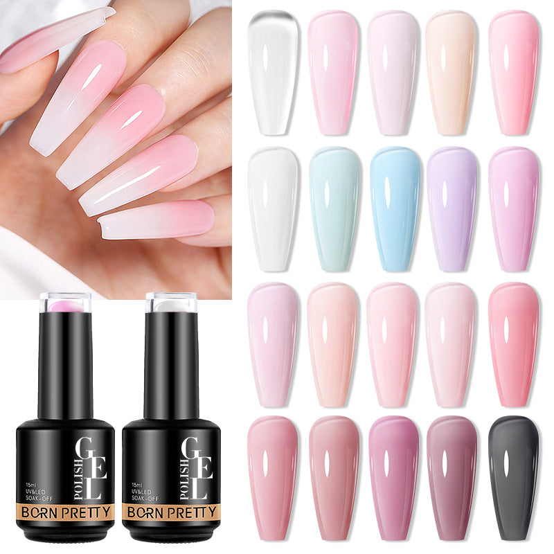 Transparent Gel Nail Powder - Phototherapy Adhesive