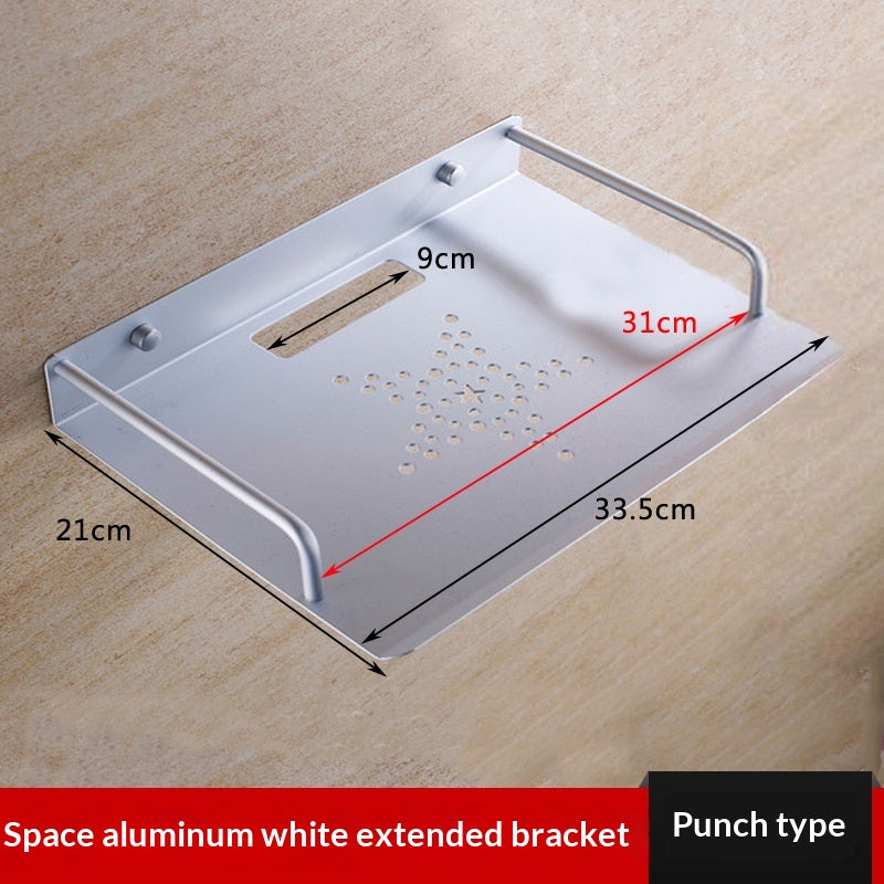 Space Aluminum Set-Top Box Shelf - Modern Minimalist Storage Organizer