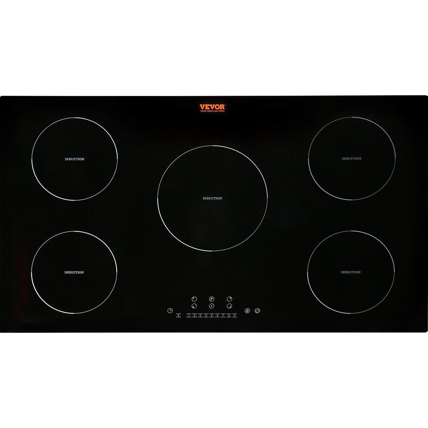 5-Burner 36-Inch Induction Cooktop with Touch Control, Child Lock & Overheat Protection