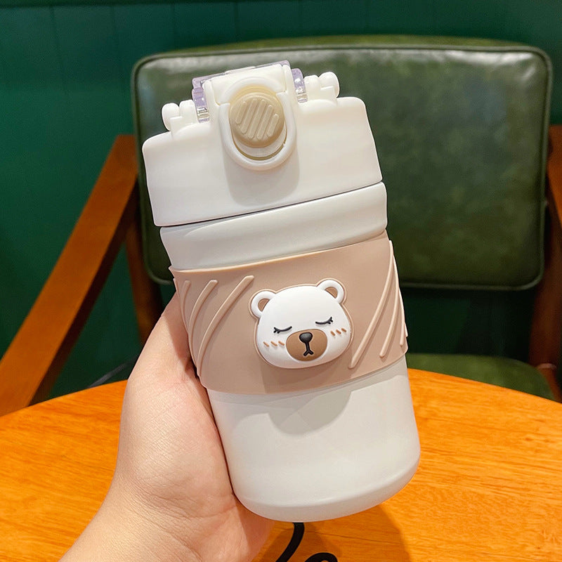 Portable Double Wall Coffee Cup for Men and Women - Insulated, Bouncing, Drop-Resistant