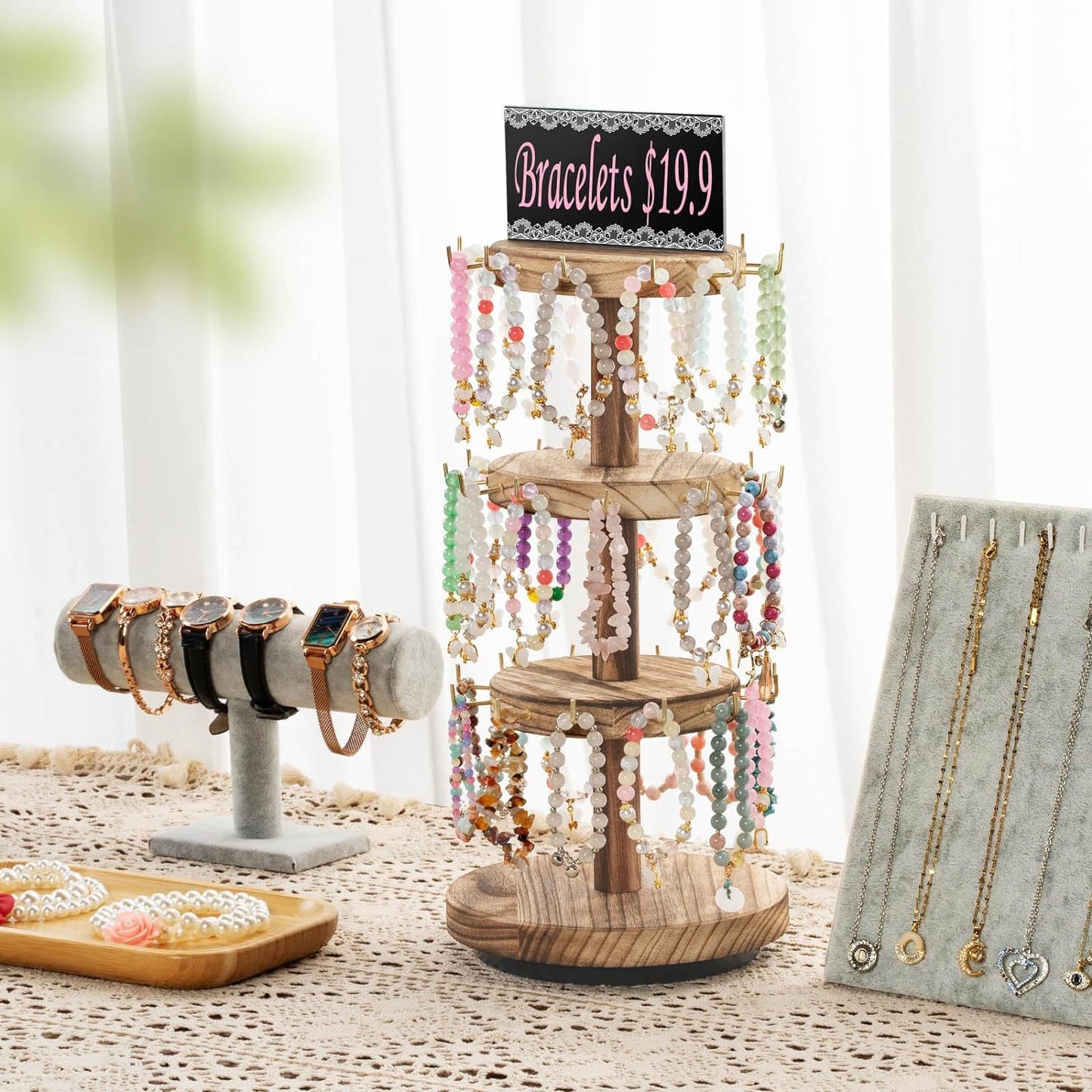 360 Rotating Earring Display Stands With 50 Holder Cards