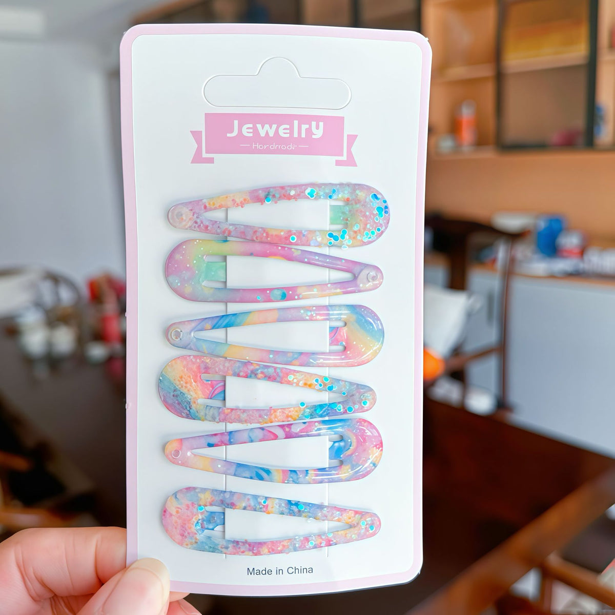 Kids Hair Clip Set with Sequin Side-Clip and Bendable Design - Colorful Series