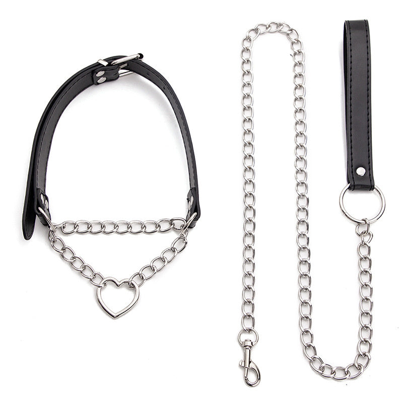 Adjustable Toy Collar with Traction Chain for Play and Training