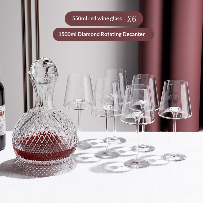 Premium Crystal Red Wine Glass & Decanter Set - Light Luxury Vintage Style