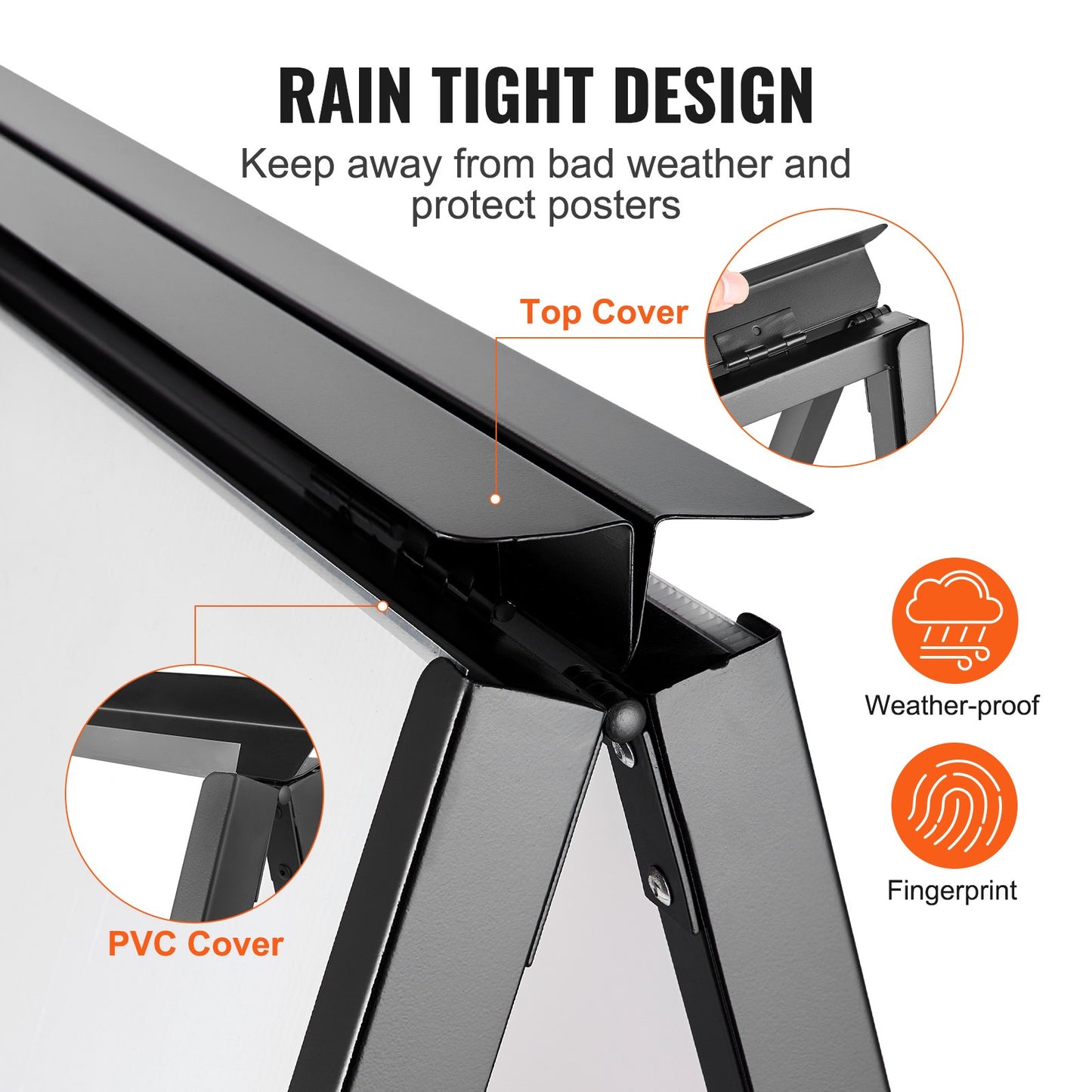 A-Frame Sidewalk Sign - 24x36 Inch Heavy Duty Steel Display