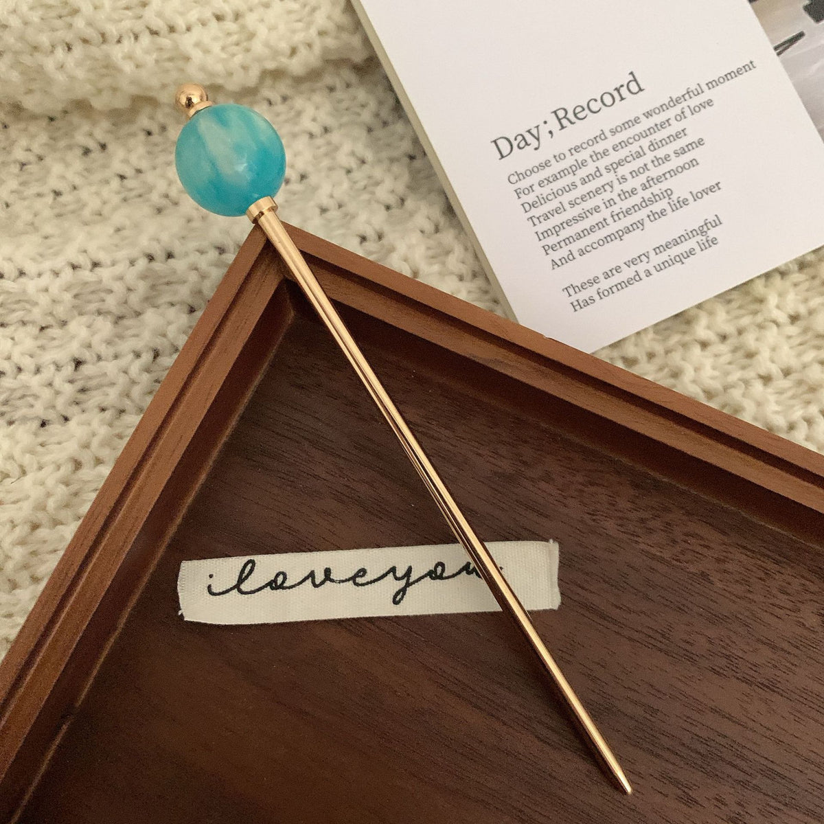 Metal Ball Hairpin for Updo & Bun Styling