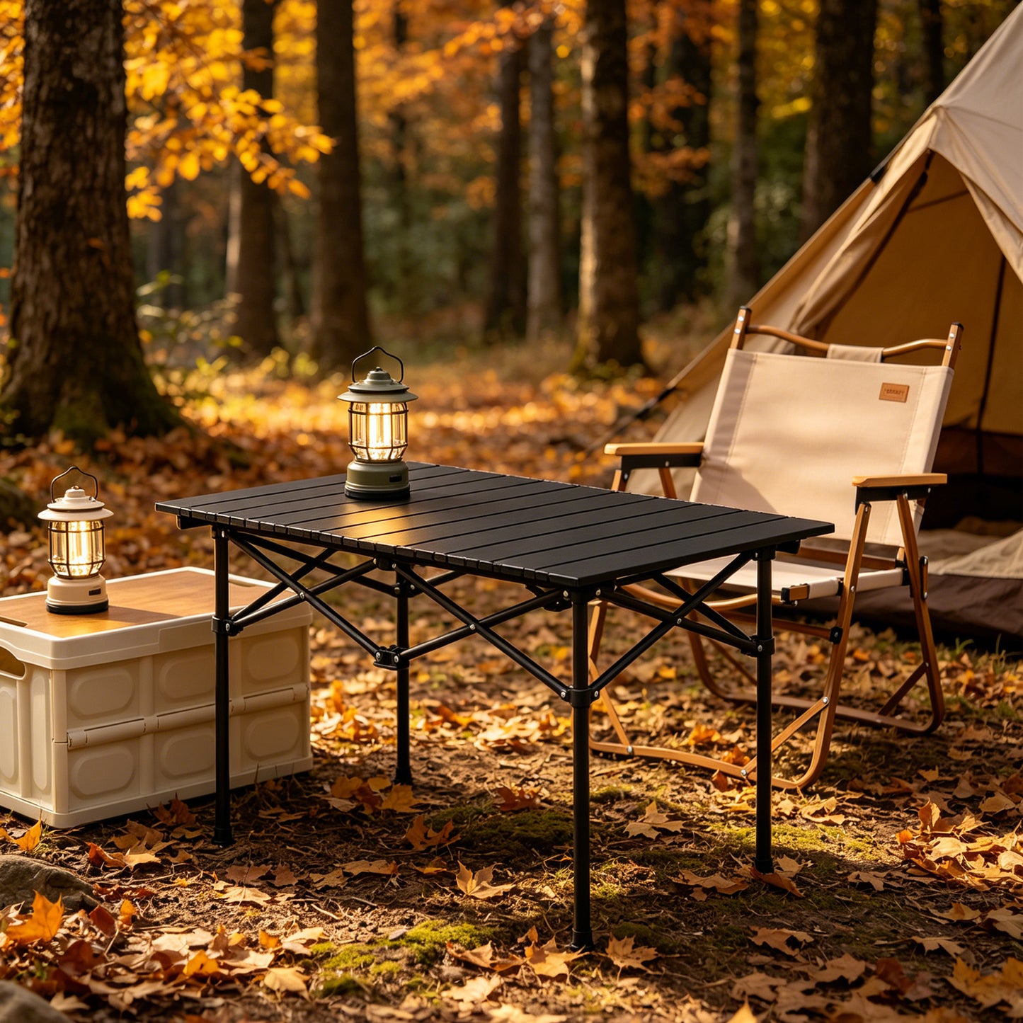 95cm Portable Carbon Steel Camping Table Outdoor Folding Ultralight