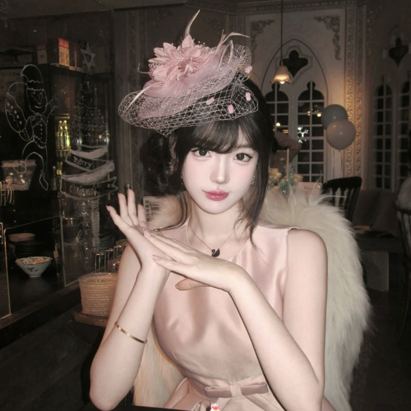 Retro Feather Headpiece Flower for Social Gatherings and Costumes