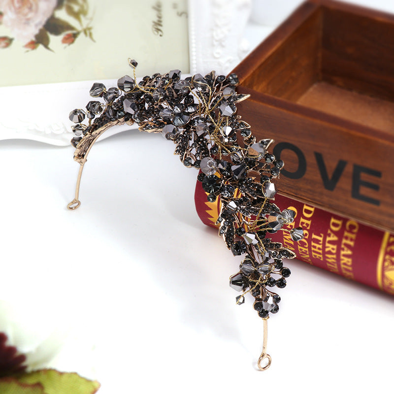 Rhinestone Crystal Bridal Tiara - Patina
