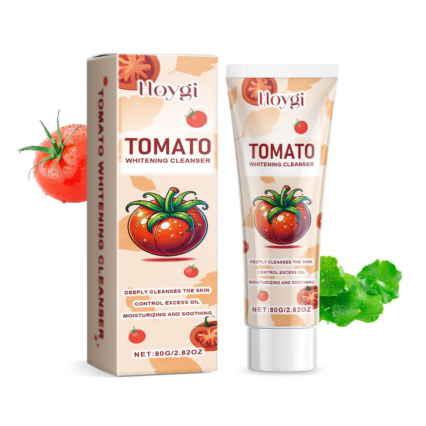 Tomato Extract Brightening Facial Cleanser - Deep Pore Oil Control