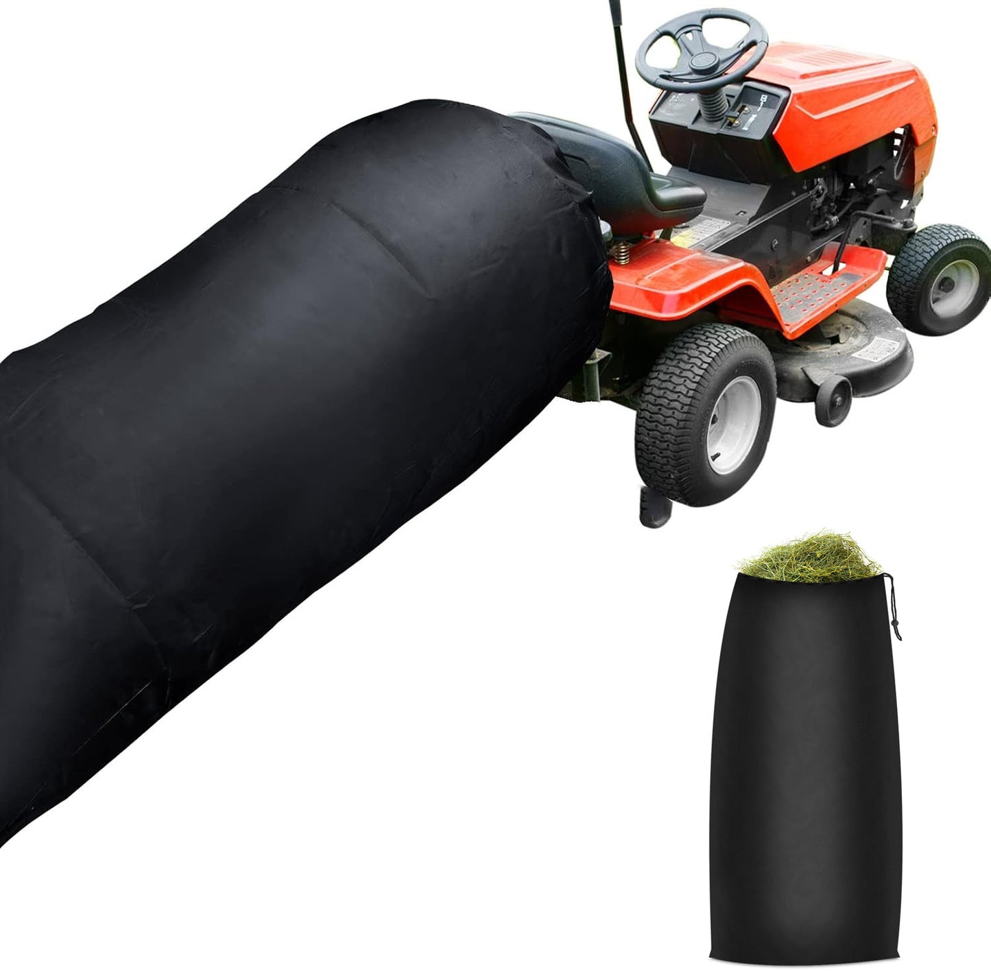 Large Capacity Garden Lawn Tractor Leaf Bag for Riding Mower Black