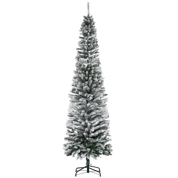 7.5-Foot Snow-Flocked Artificial Christmas Tree - Indoor Use