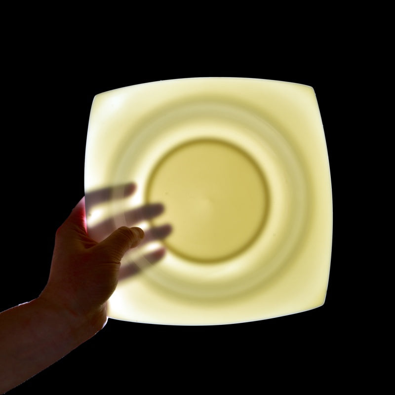 9.5-Inch Square Soup Plate Set - 6 Pieces of White Bone China